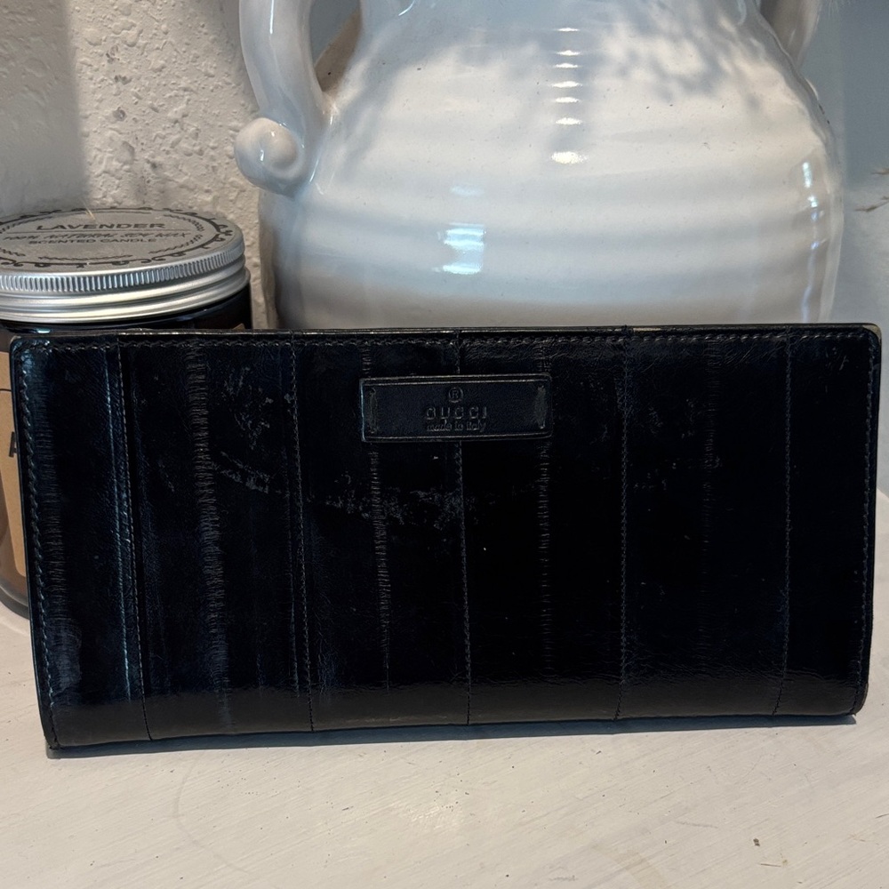 Gucci Black Eel Wallet - RARE!